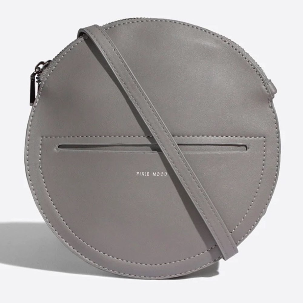 Pixie Mood Vegan Gray Crossbody Phoebe Circle Round Bag